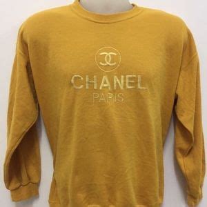 chanel crewneck yellow|Chanel cardigan sweater.